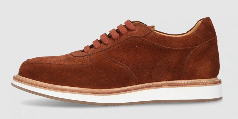 Leder-Sneaker in Rotbraun von Heinrich Dinkelacker
