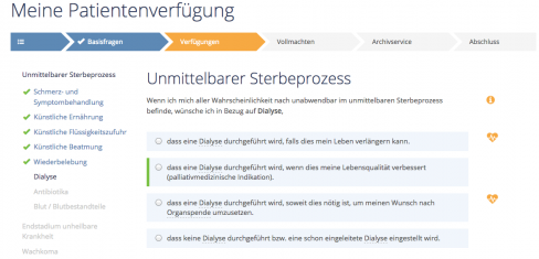 Meine Patientenverfuegung Online Screenshot
