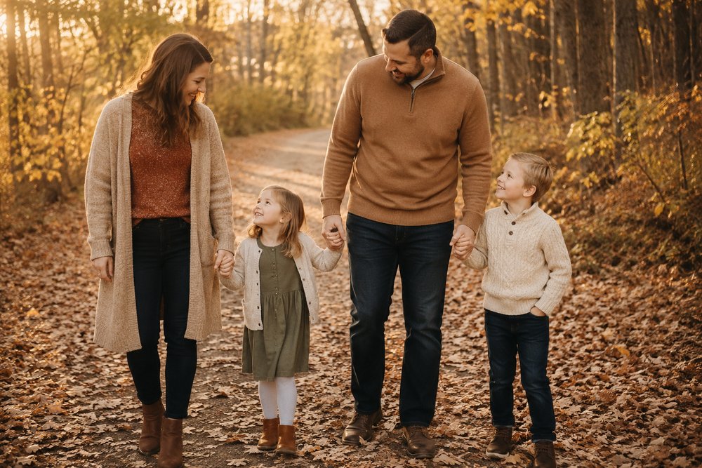 Fotoshooting-Outfit-Ideen für die Familie im Herbst