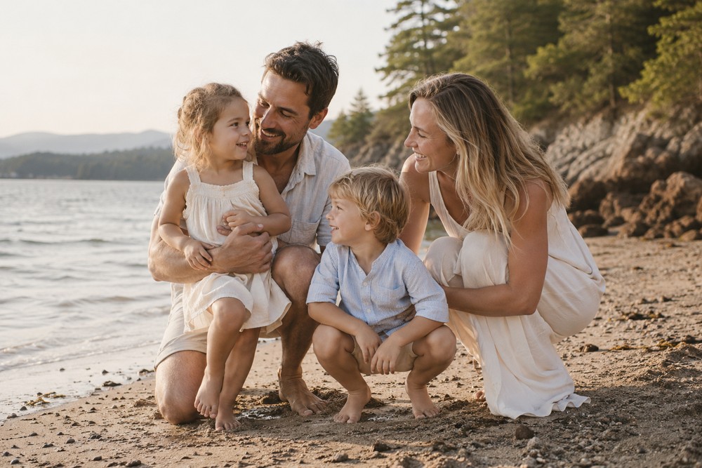 Fotoshooting-Outfit-Ideen für die Familie im Sommer
